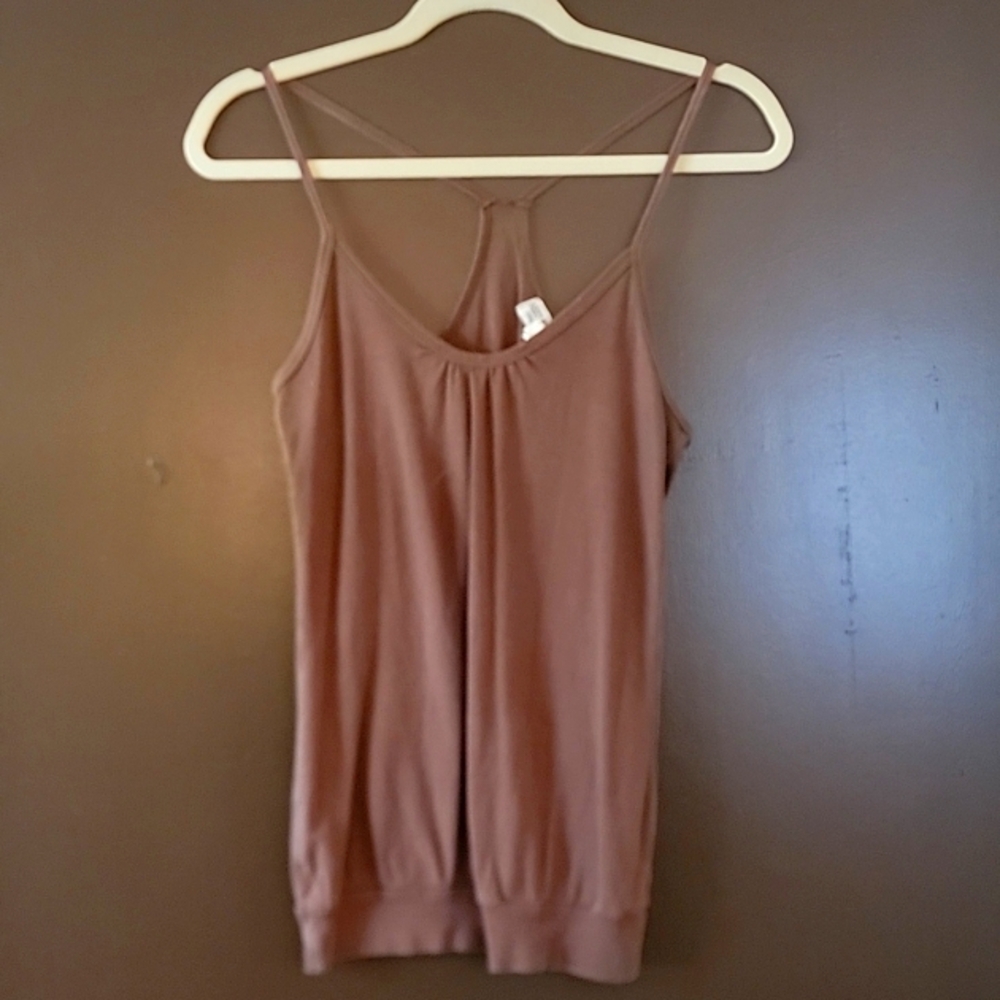Next Era Couture Chocolate Brown Racerback Tank Large